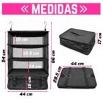Organizador Colgante Plegable 3 Niveles Con Cierre Y Malla - Imagen 2