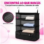 Organizador Colgante Plegable 3 Niveles Con Cierre Y Malla - Imagen 4