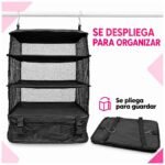 Organizador Colgante Plegable 3 Niveles Con Cierre Y Malla - Imagen 6