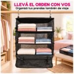 Organizador Colgante Plegable 3 Niveles Con Cierre Y Malla - Imagen 7