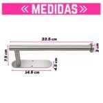 Toallero Y Porta Rollo De Pared Organizador Cocina Y Baño - Imagen 2