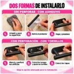 Toallero Y Porta Rollo De Pared Organizador Cocina Y Baño - Imagen 5