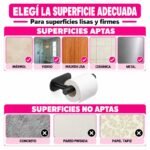 Soporte De Acero Para Rollo Papel Higiénico Adhesivo Baño - Imagen 7