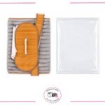 Cesto Organizador Ovalado Plegable con Tapa de Bambú y Tela - Imagen 3